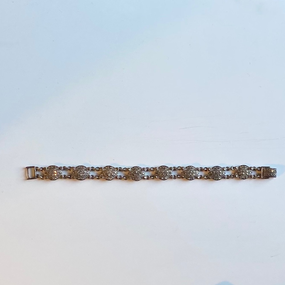 925 Sterling Silver Marcasite Bracelet